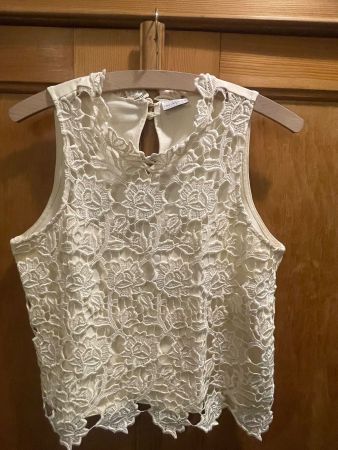 Sommerliches Spitzen-Top von Collection, Gr. 38, Creme
