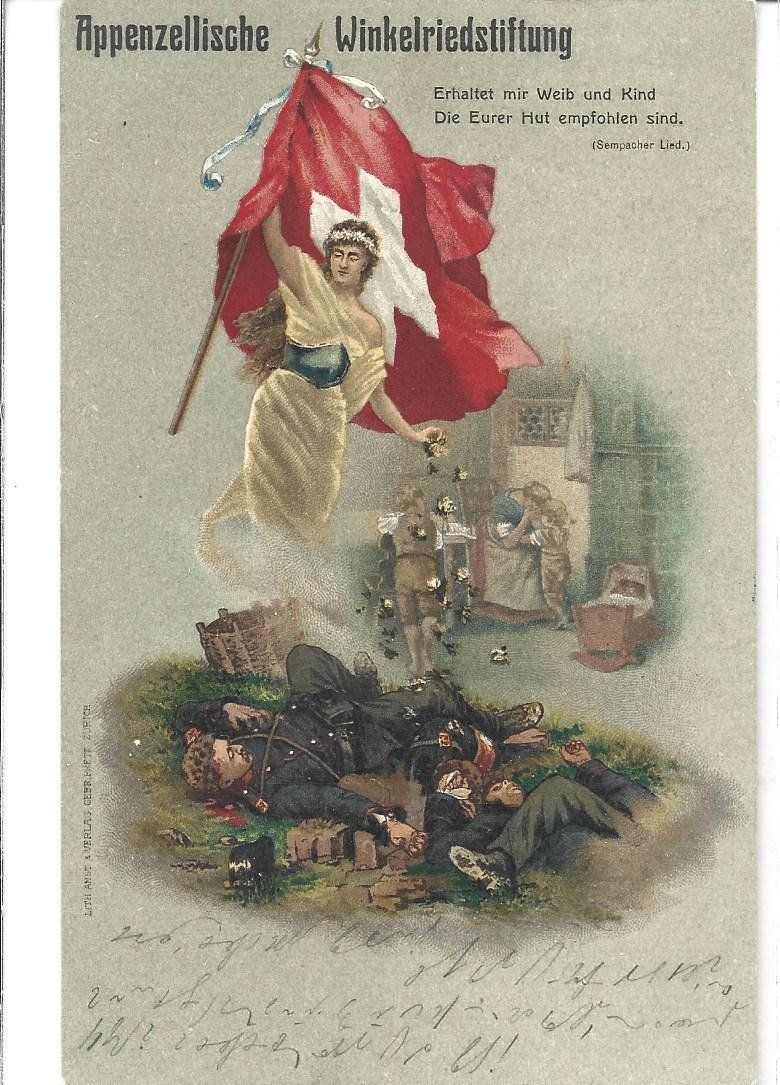 Cartoline postali: AK  Appenzellische Winkelriedstiftung – Usato da Appenzell venduto da mai25