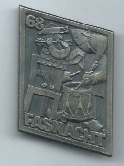 Basler Plaketten & Abzeichen: Fasnachtsplakette Basel, "Blaggedde" 1968 (Silber) – Gebraucht aus Zürich von t24_de
