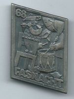 Fasnachtsplakette Basel, "Blaggedde" 1968 (Silber)