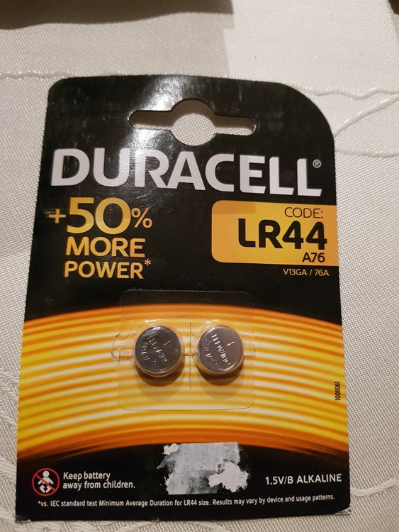 Duracell LR44 Knopfbatterien – 4 Stück Im Blister, Alkaline, Lange Haltbarkeit