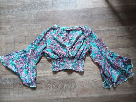 BOHO FASHION Bluse Langarm Grösse S mit Muster guter Zustand