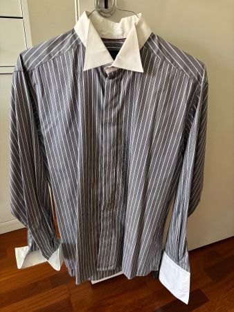 Chemise blanche manches longues à col cassé