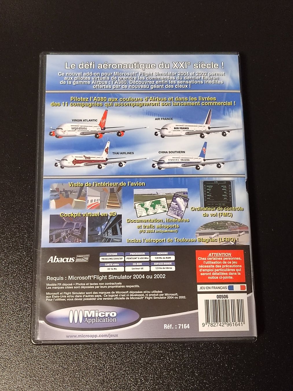 Microsoft Spiele: Add-on A380 pour Microsoft Flight Simulator 2002/2004 – Gebraucht aus Fribourg von noo_75x7 1