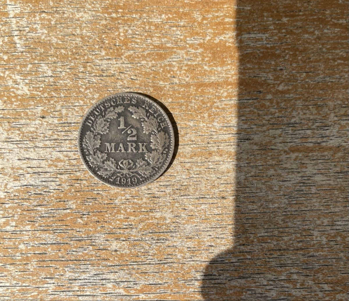 Alle Münzen: 1/2 Mark, Deutschland, 1919 – Gebraucht aus Oberwil BL von P-King 1