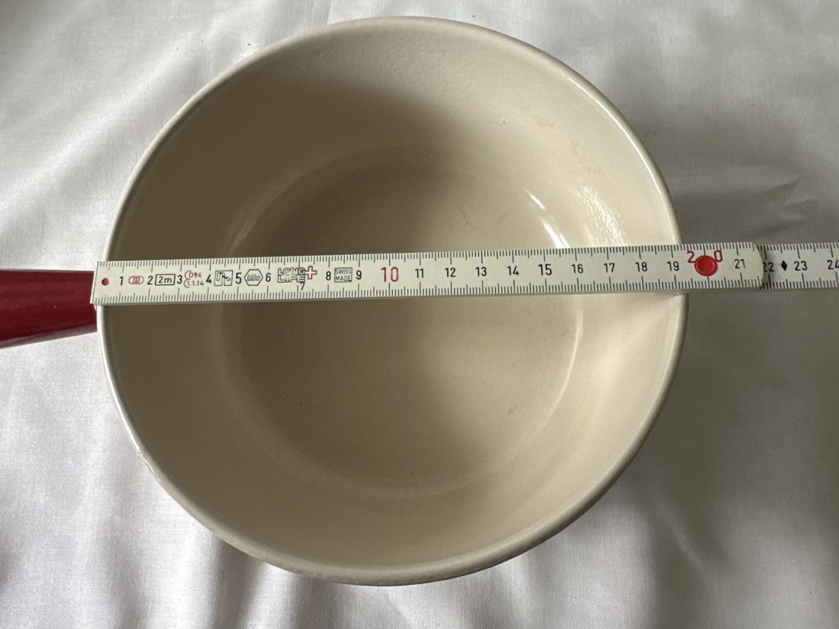 Cousances Padelle: Caqulon, Cousanses, rot emailliert, 20 cm Durchmesser – Usato da Zürich venduto da Chaeffeler 4