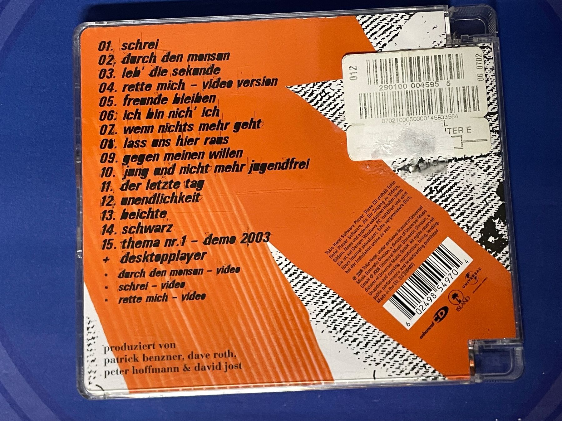 CDs: Tokio Hotel - Schrei – D'occasion à Muri b. Bern par AdidasCollector 1