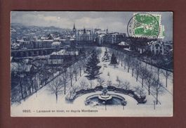 LAUSANNE en hiver depuis Montbenon - 1912