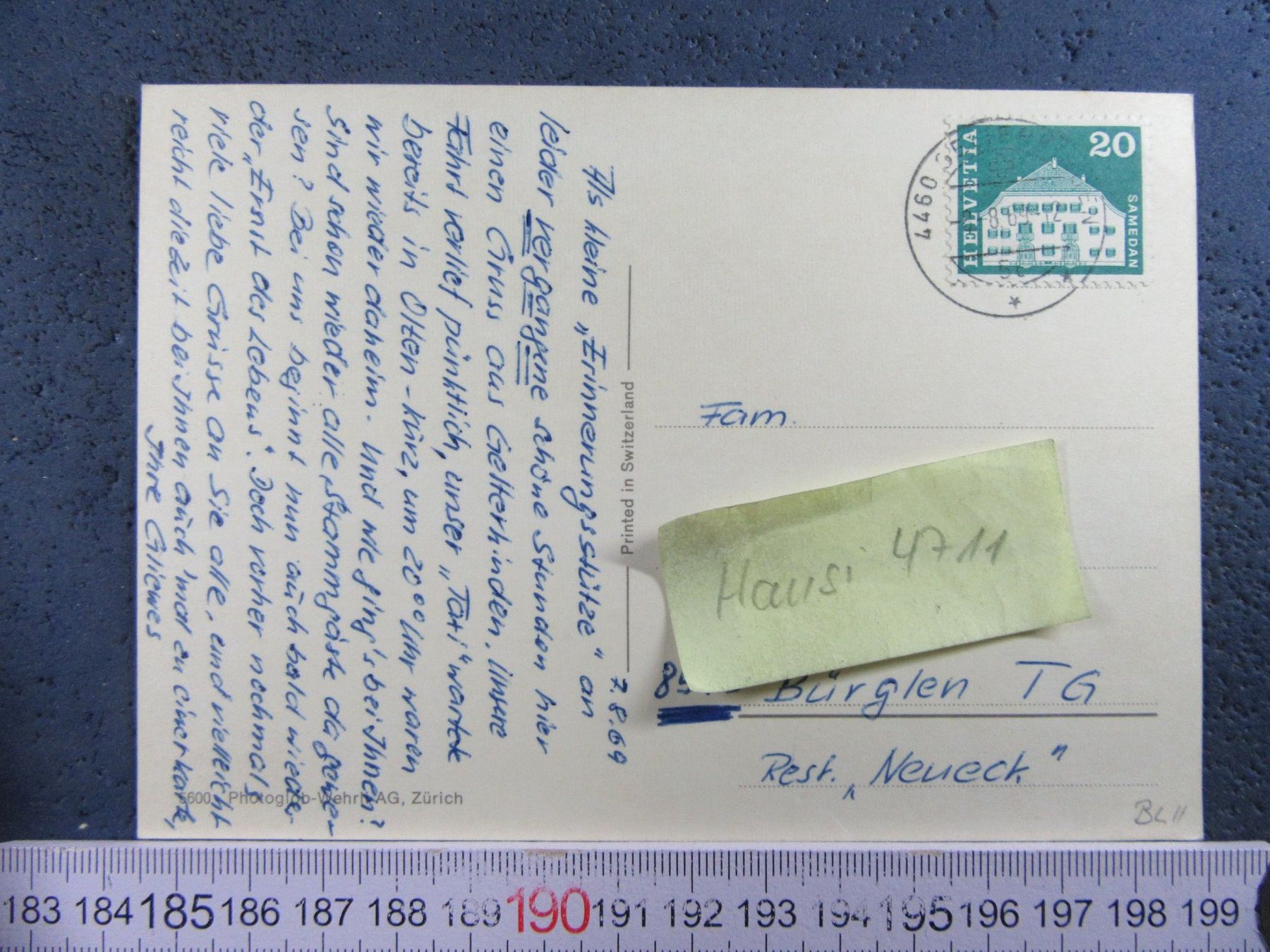 Cartoline postali: GELTERKINDEN BL AK 1969 – Usato da Ettingen venduto da Hausi4711 1