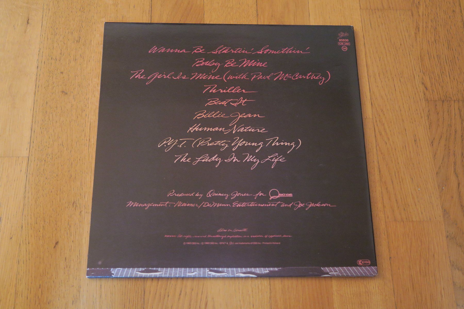 Schallplatten: Michael Jackson – Thriller – Gebraucht aus Thun von Karibu70 2