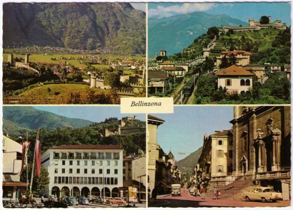 Cartoline postali: Bellinzona - 4 Bild AK – Usato da Binningen venduto da Mountainrider