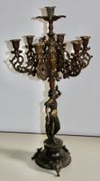GROSSER, TRAUMHAFT SCHÖNER BRONZE-KERZENSTÄNDER