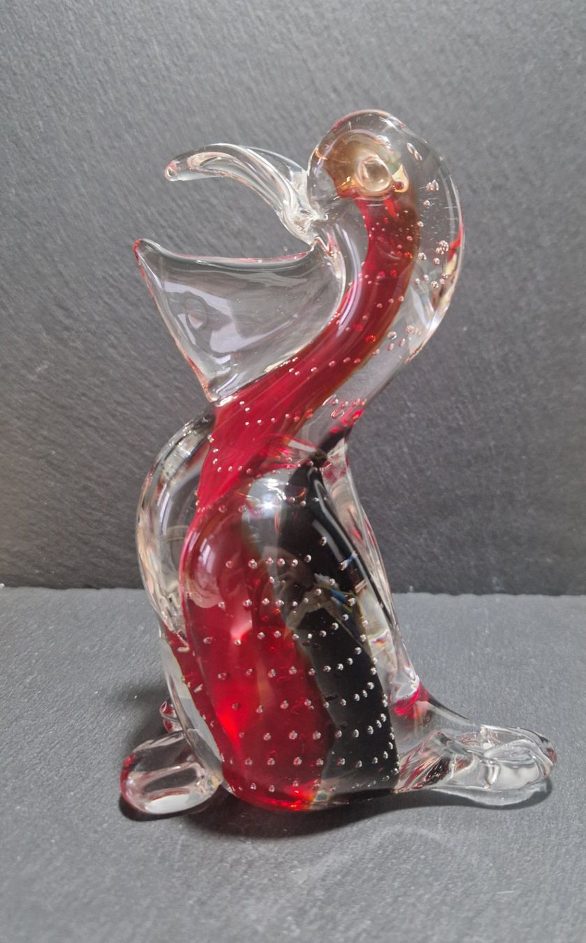 Murano Statuette: Murano Glas Figur Pelikan – Usato da Winterthur venduto da Sadega 1