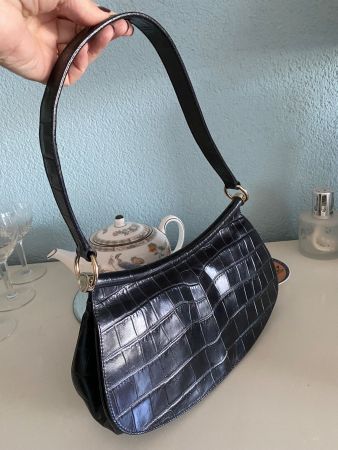 ESCADA Hand-Schultertasche Leder - Kroko Optik NP €550