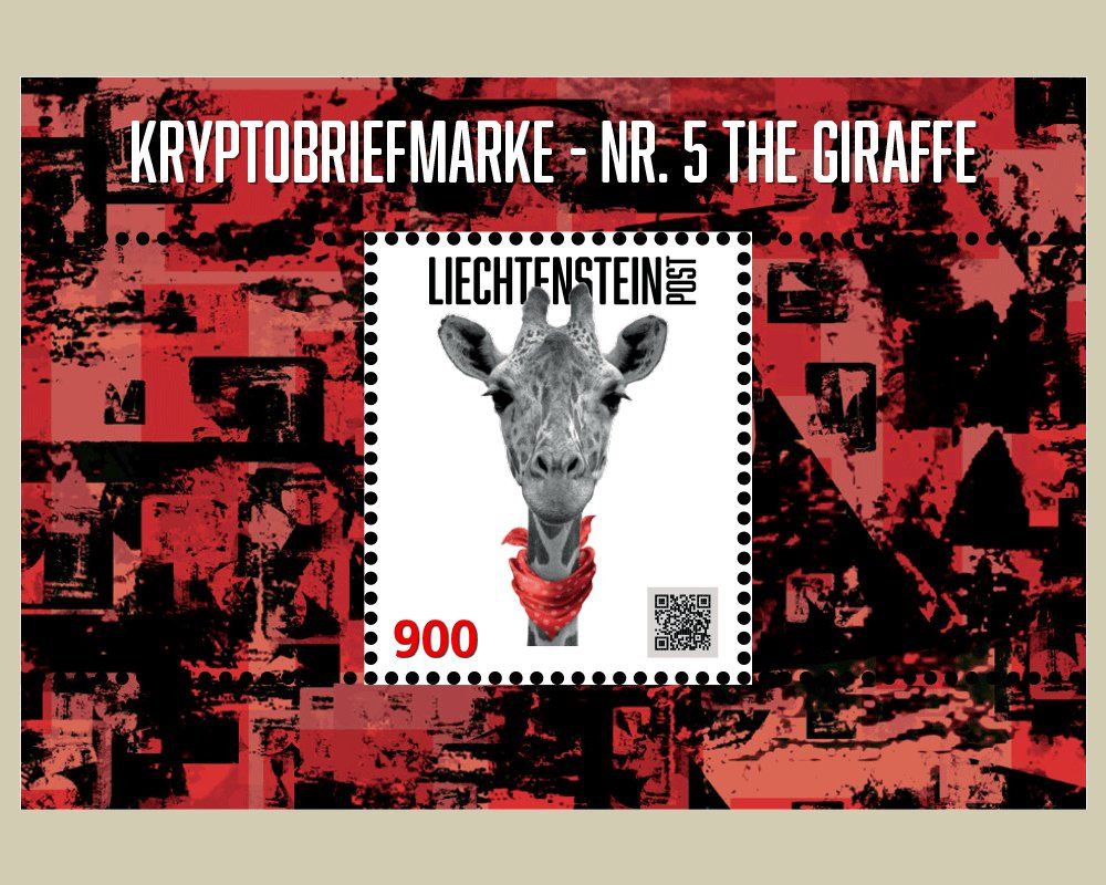 Tutti i francobolli: Crypto Stamp - Nr. 5 Giraffe - Blaue Halstuch – Nuovo (secondo la descrizione) da Kaltbrunn venduto da Banknotes 1