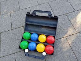Boccia, Petanque Set Kunststoff 8 Kugeln mit Koffer 
