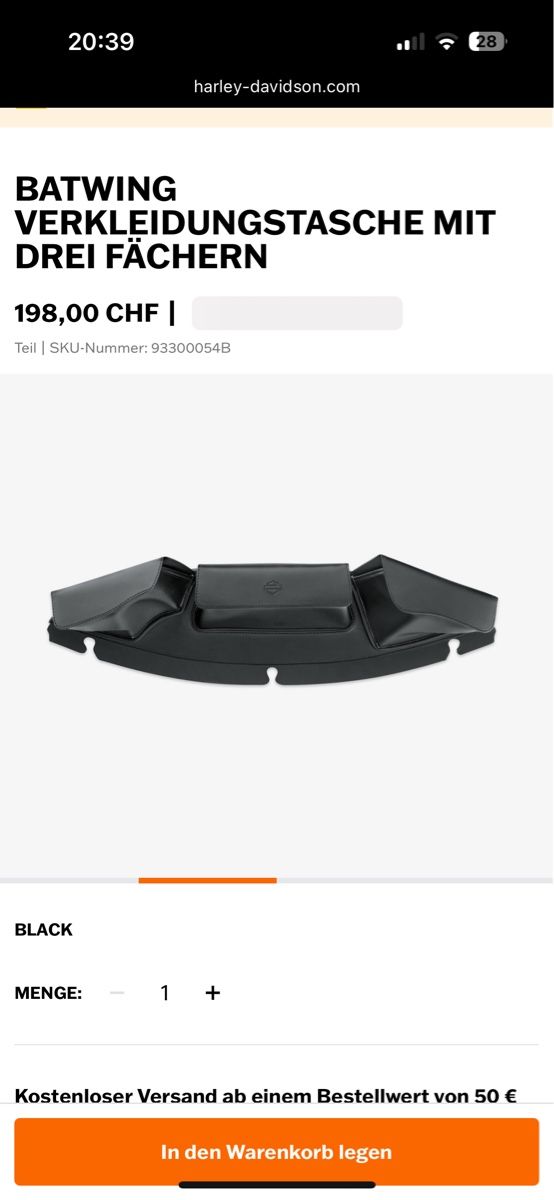 Harley-Davidson Tutti i ricambio per moto: Harley Batwing Verkleidungstasche – Usato da Sempach venduto da SwissRidy89 1