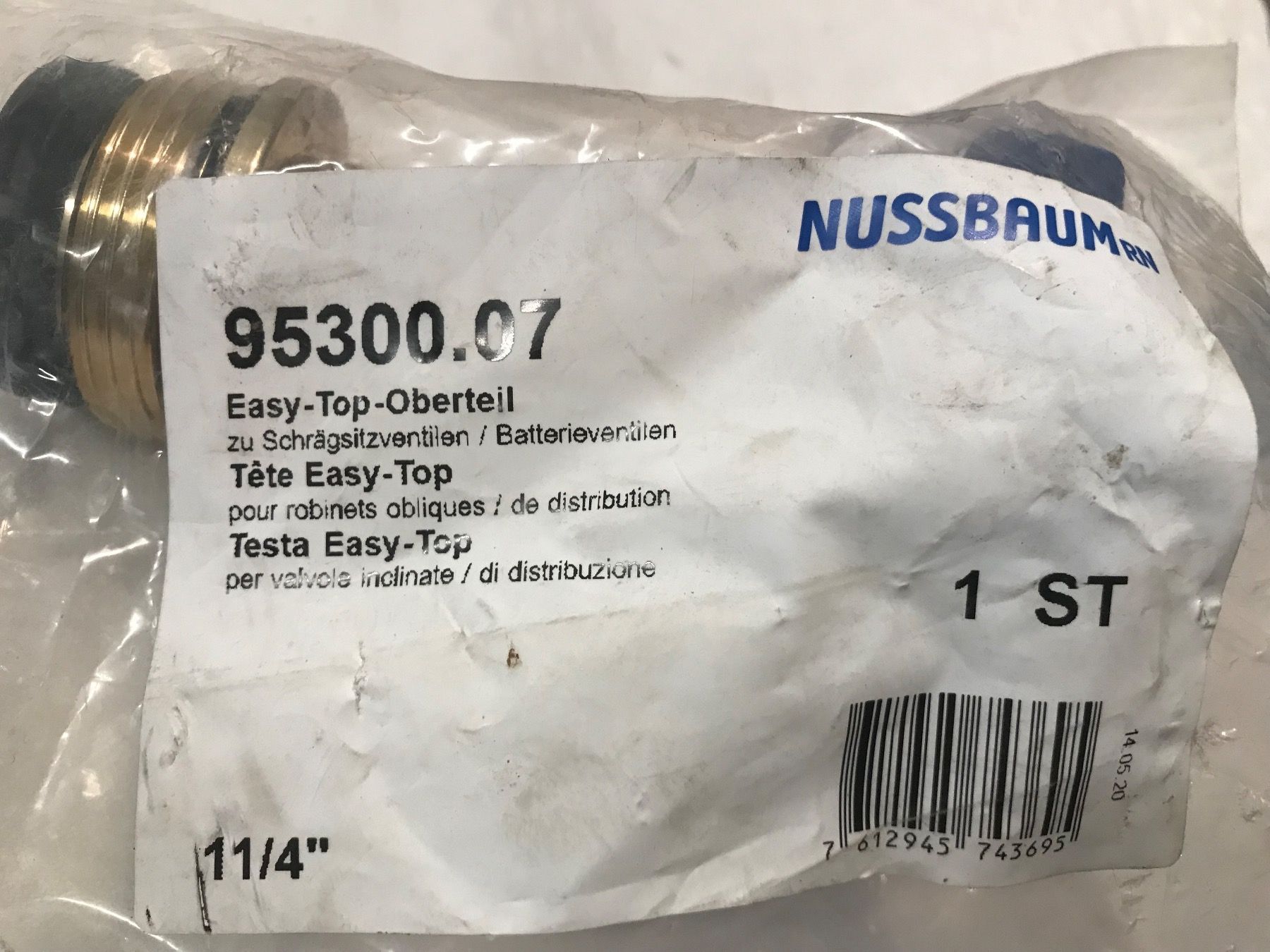 Rubinetteria: Ventiloberteil, Nussbaum, 1 1/4" – Nuovo e nell'imballaggio originale da Winterthur venduto da efant12 1