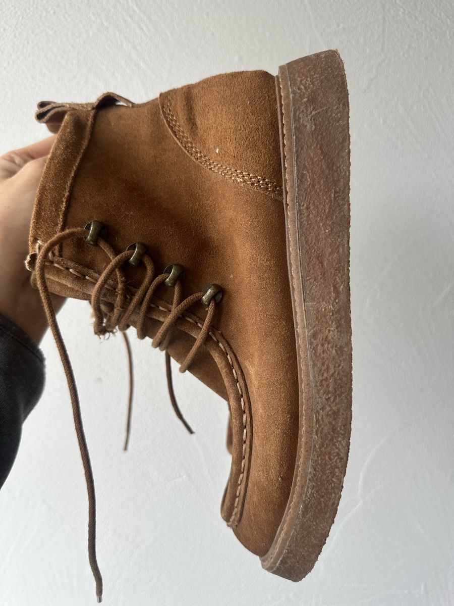 Scarpe da donna: Brown Velor Leather Shoes – Usato da Uster venduto da Monika_OB 4