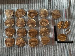 Restposten Gürtelschnallen goldfarbig inkl. Ösen ( 36 stk )