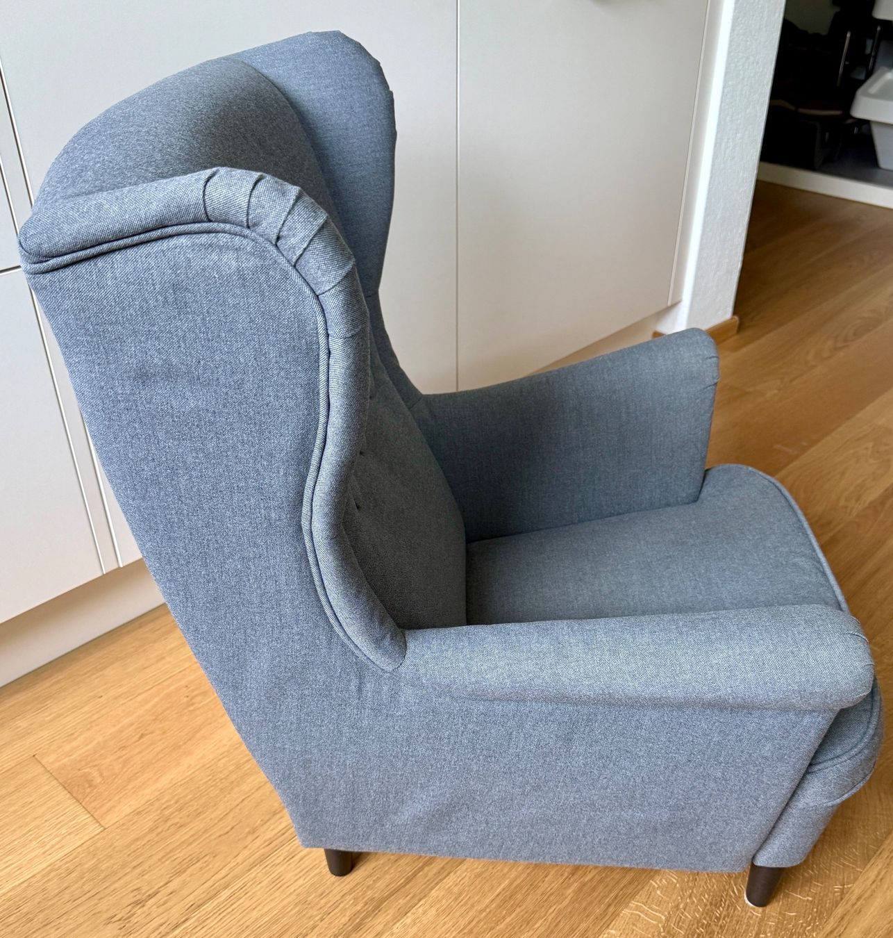 Ikea Poltrone: IKEA STRANDMON Kindersessel, Vissle grau – Usato da flums venduto da mgpc28 3
