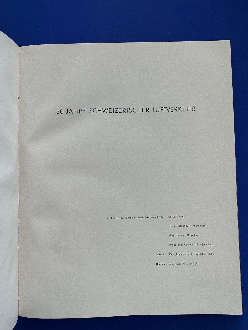 Bücher: 20 Jahre Schweizerischer Luftverkehr 1939 – Gebraucht aus Adliswil von buch_und_kunst 1
