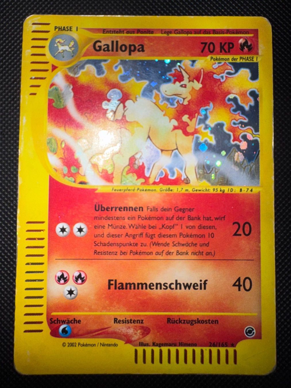 Pokémon Carte collezionabili: Pokemon Gallopa Holo 26/165 - Expedition - DE – Usato da Erstfeld venduto da PokeSandero 1