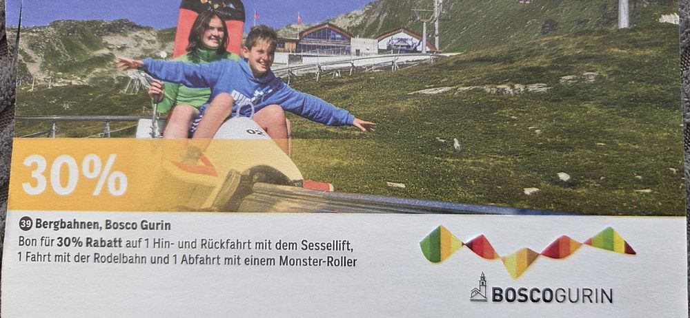 Bosco Gurin: 30% Rabatt-Bon Bergbahnen, gültig bis 2026! (Neu (gemäss ...
