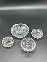 Antique Crystal Ash Tray and candle holders