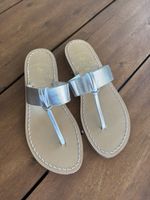 Italienische Capri Ledersandalen,  Gr. 38 Silber – wie ne