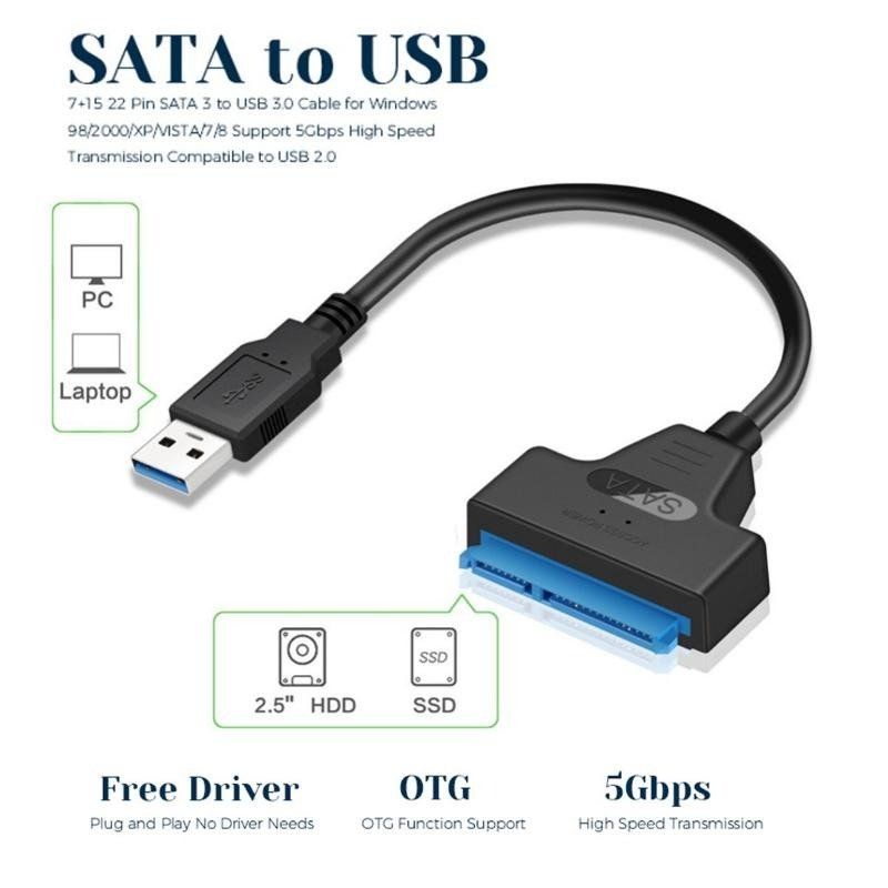 Unità & Adattatore: USB 3.0 zu SATA Adapter Kabel 2,5" Festplatte PC Laptop – Nuovo (secondo la descrizione) da Kirchdorf AG venduto da Apost008 9