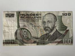 Seltene 100 Schilling Banknote von 1984
