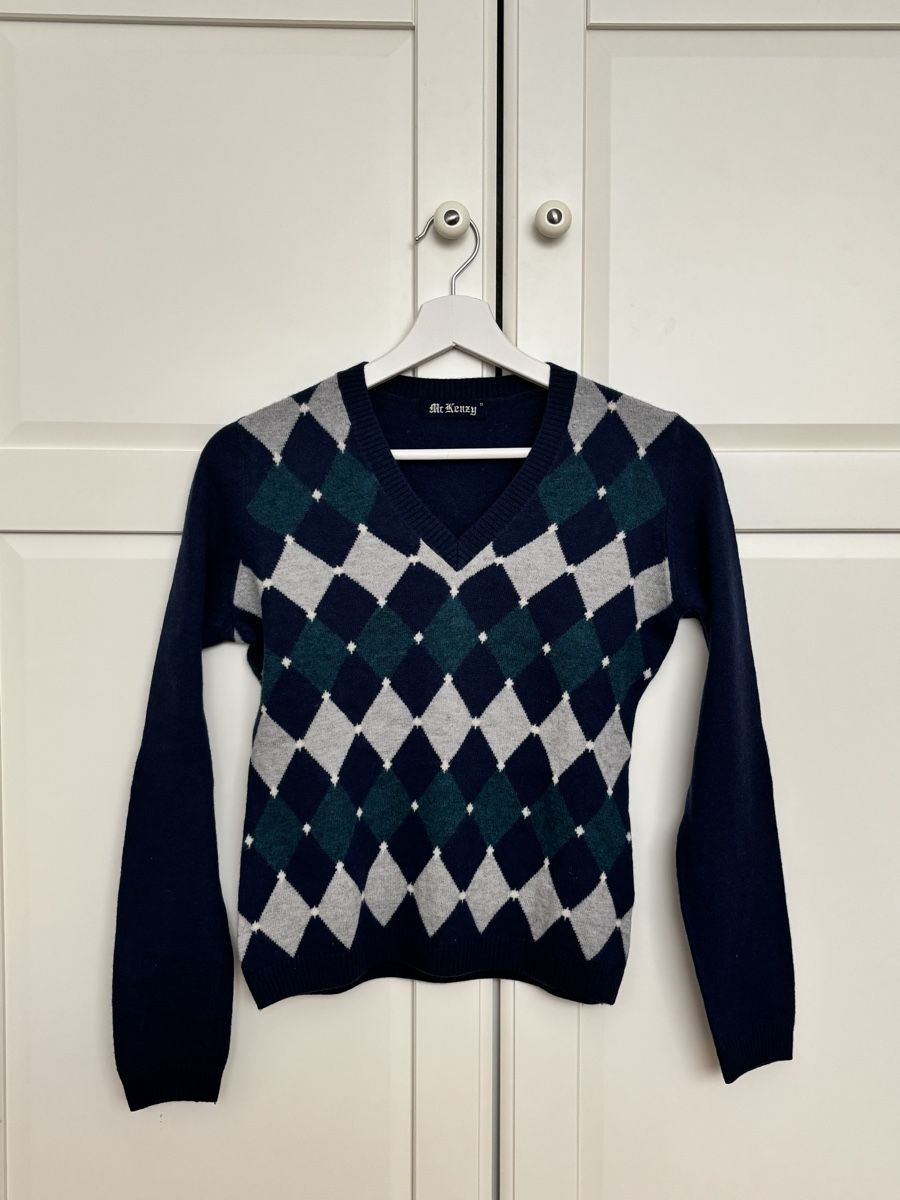Maglioni & Felpe: McKenzy Pullover mit Rautenmuster, Grösse S – Usato da Luzern venduto da bbaarrbbaarra