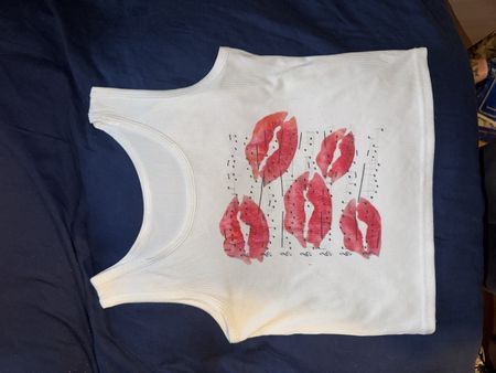 Cool Summer Tank Top with Kiss Print Y2K