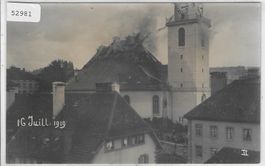 Incendie du Temple National La Chaux-de-Fonds, 16 Juillet 19