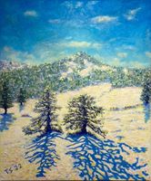 Winterlandschaft in Oberiberg (Ölgemälde) Nr. 245