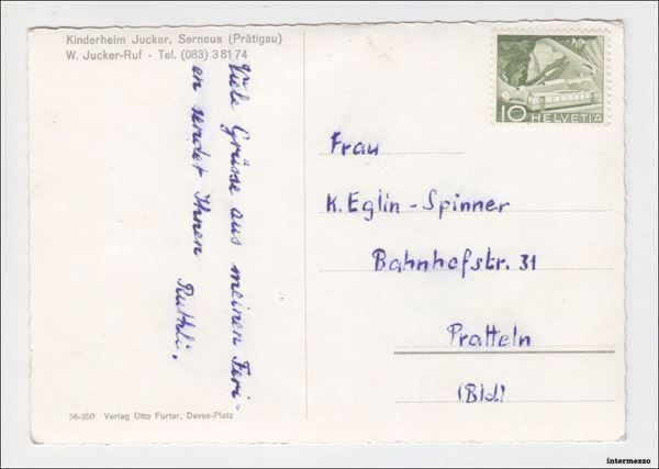 Cartoline postali: Serneus // Kinderheim Jucker – Usato da Basel venduto da intermezzo12 1