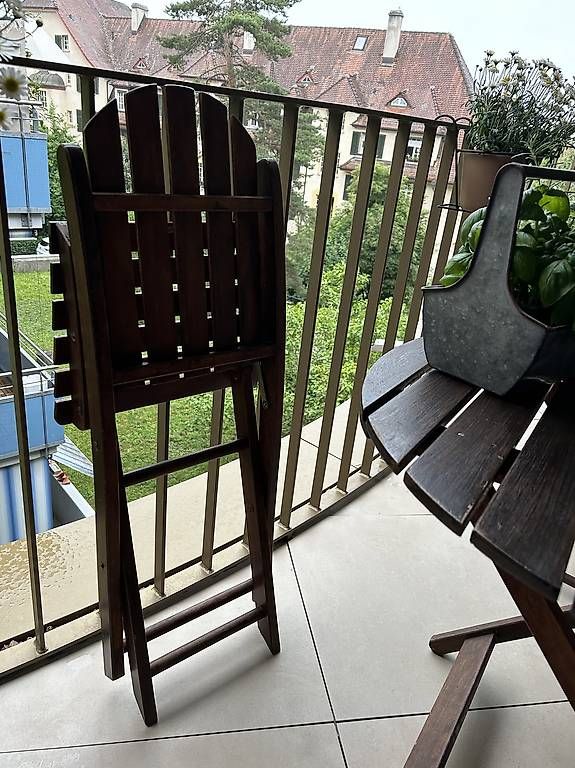 Tischset: Garten/Balkon Tisch + 3 Stuhle – Gebraucht aus Zürich von  1