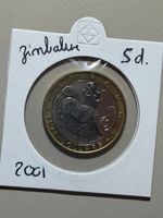 Zimbabwe- 5 dollars - 2001