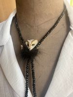 hübsche Lariat-Kette mit Fuchskopfschieber✨Top
