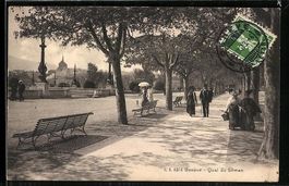 AK Genève, Quai du Léman, 1913