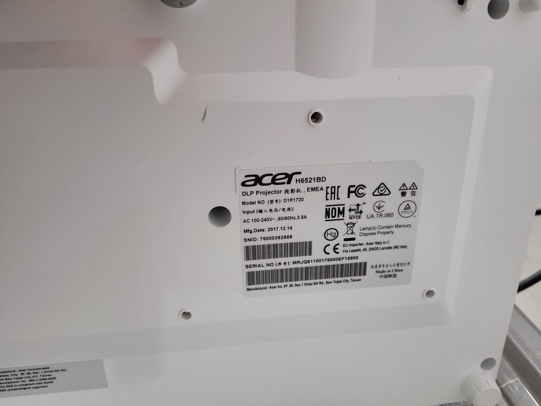 Acer Vidéoprojecteurs: Projector Acer – Neuf (Voir description) à Bern par Stelllllla 3