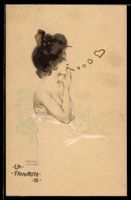 Raphael Kirchner: Freizügige Frau beim 