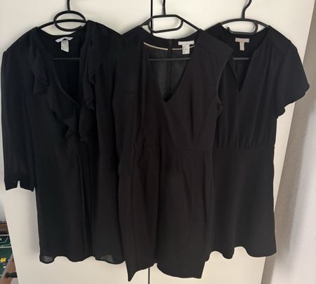 Damenkleider schwarz 3er Set Grösse 36 guter Zustand