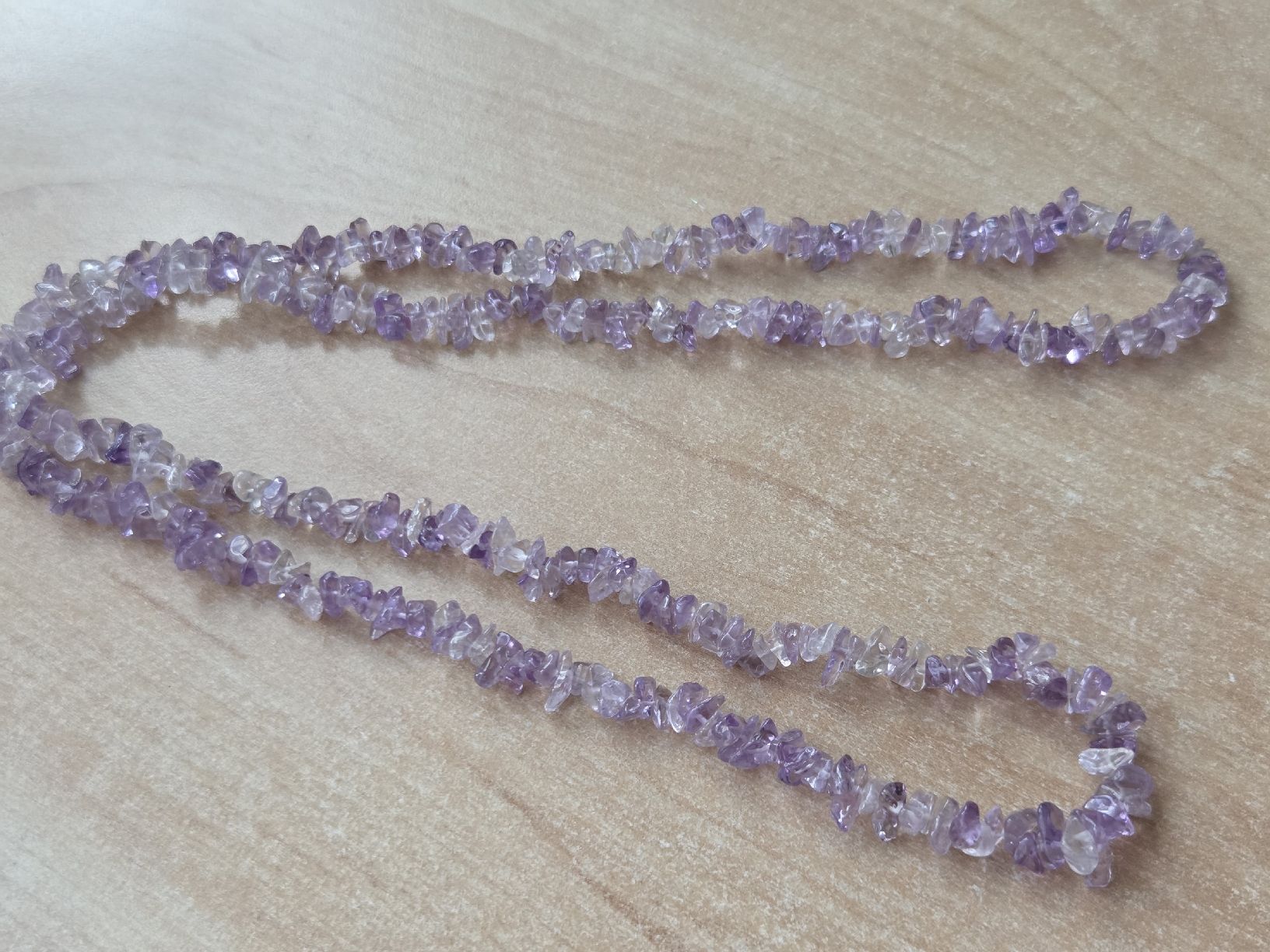 Catenine: Klare Lange Amethyst Splitterstein Kette  – Usato da Winterthur venduto da katzen07