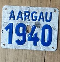 AG 1940 - VELONUMMER-FAHRRADSCHILD-PLAQUE DE VELO - AG 1940