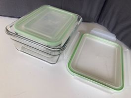 Lebensmittelboxen GLAS für Ofen, Microwelle, Spülmaschine 3x