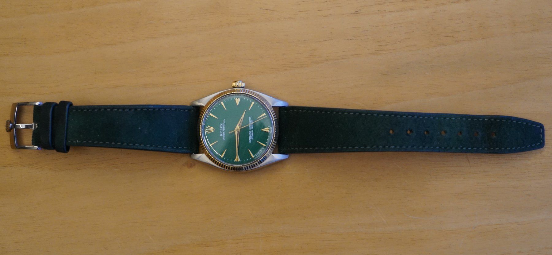 Rolex Uhren: Rolex - Oyster Perpetual - Green Dial -  Men - 1960 – Gebraucht aus Zürich von MatthiasBruetsch 4