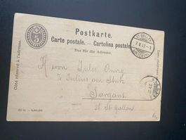 5er Postkarte 1902 St.Gallen Linsebühl - Sargans
