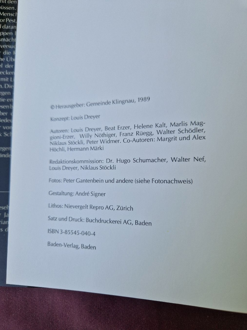 Livres: Klingnau: Buch – D'occasion à Port par ferrari93 2